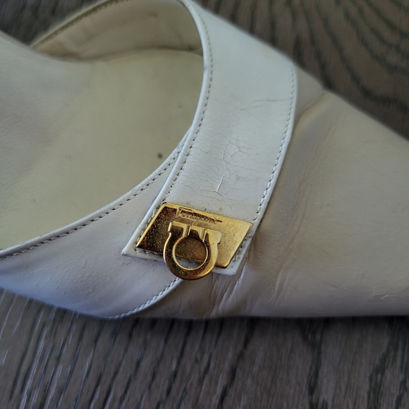 Salvatore Ferragamo mules kitten heels 5 5.5 vintage - Picture 3 of 11